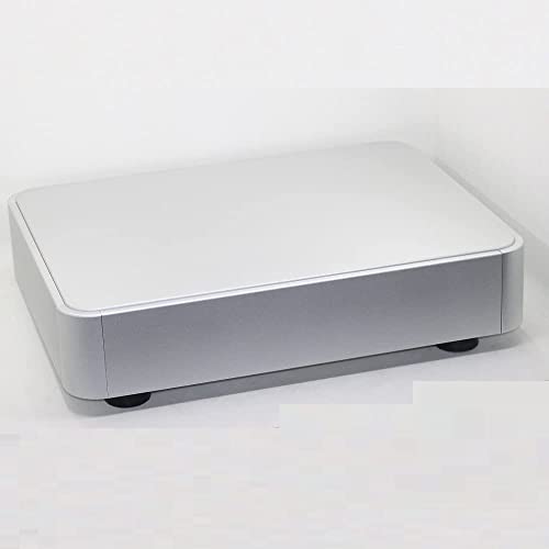 Sandblaste Curved Design Big Chassis DIY Power Amplifier Case DAC Decoder Shell Class A Tube Amplifier Housing W430 H80 D330