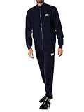 EA7 Men's Chest Logo Zip Tracksuit, Armani Blue, L