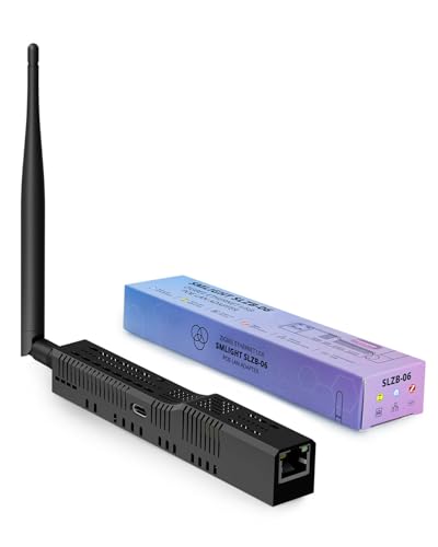 SMLIGHT SLZB-06 - Zigbee 3.0 to Ethernet,USB,and WiFi Gateway Coordinator with PoE,Universal Gateway for Home Assistant/ Zigbee2MQTT/ZHA,Wireless Zigbee 3.0 USB Adapter