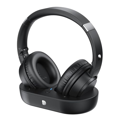 Dytole Wireless Headphones for TV, TV Headphones Wireless for Seniors, Versatile Charging Dock with Transmitter, Instant Audio Sync, 65-Hour Battery Life, Ideal Gift for Parents & Seniors