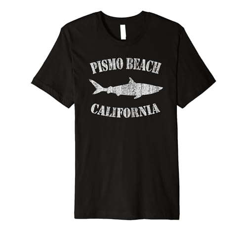 Grunge Pismo Beach CA Shark T Shirt