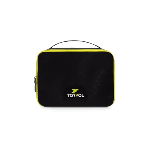 Torvol – LIPO SAFE BAG, Compact LiPo Battery Bag Fireproof, Stores up to 15 LiPo Batteries, Compatible Quad PITSTOP Backpacks, Battery Storage Organizer, 11 × 26 × 20 cm, Black & Green