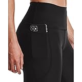 Under Armour Womens HeatGear Armour High Waisted Ankle No-Slip Leggings, Black (001)/White, Large Short