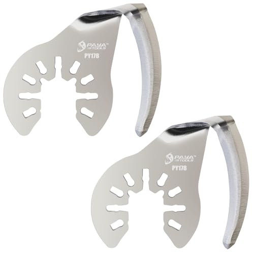 PAYA TOOLS Multi Tool Cold Knife Blade,Windshield Knife Blades Car Windshield Removal Tool Bent Blade for Removing Caulk, Sealants and Auto Glass Glue Window Seal (2-Pack)