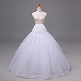 8 Layers Tulle Hoopless A-line Petticoat Crinoline Underskirt Floor Length for Bridal Wedding Dresses