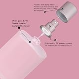 Jxcmeng 4 Pack 100ml/3.38 Oz Empty Frosted Glass Spray Bottle Perfume Atomizer, Refillable Spray Empty Perfume Bottles Fine Mist Atomizer Cosmetic Container for Travel (4 Pcs 100ml Frosted Bottles)