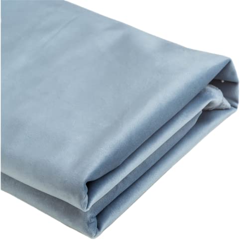 TinaKim Seat Upholstery Fabric, Velvet Material, for a Couch Sofa Chair Cover Repair DIY (Sea Blue, 2 Yards)