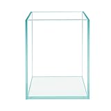 HIRO Aquatics Nano Tall Rimless Frameless Extra Clear Glass Aquarium, Low Iron Glass Tank, 5mm Glass, White Leveling Mat Included, w/Lids Options