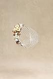 BABEYOND 1920s Fascinator Mesh Flower Pearl Veil Headband Bridal Wedding Tea Party Fascinator Veil for Women