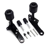 MZS Motorcycle Frame Sliders, Compatible with CBR500R CB500X CB500F 2019-2024 CNC Aluminum Falling Crash Protector Engine Crash Pad Accessories No Cut Kits Black