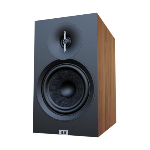 ELAC Debut 3.0 DB63-WN Bookshelf Speakers, Walnut (Pair) - 1” Aluminum Dome Tweeter & 6.5” Aramid Fiber Woofer - 2-Way Bass Reflex - 42Hz to 38KHz Response