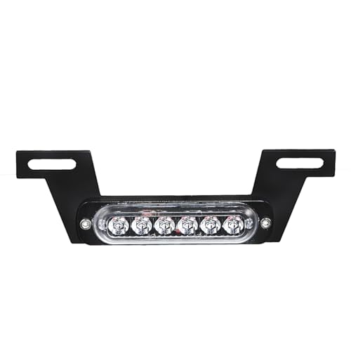Rudyness Motorbike Tail Light Universal Motorcycle B6 Dual License Plate LED Tail Brake Light ATV Burst Flash Stop Lamp Rear Turn Signal Light Auxiliary Light (Mid License Plate Lights)