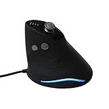 MOJO Silent Vertical Gaming Mouse - Ergonomic Mouse for PC Gaming w/ 4 Directional Joystick Buttons, Adjustable DPI (1000-10000), Custom Software, Macros, and More