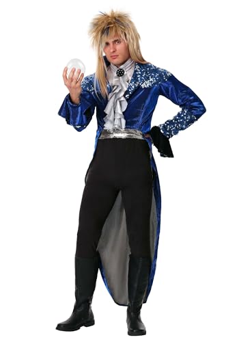 Fun Costumes Adult Deluxe Jareth Costume Labyrinth Cosplay Goblin King Costume - Black - Large