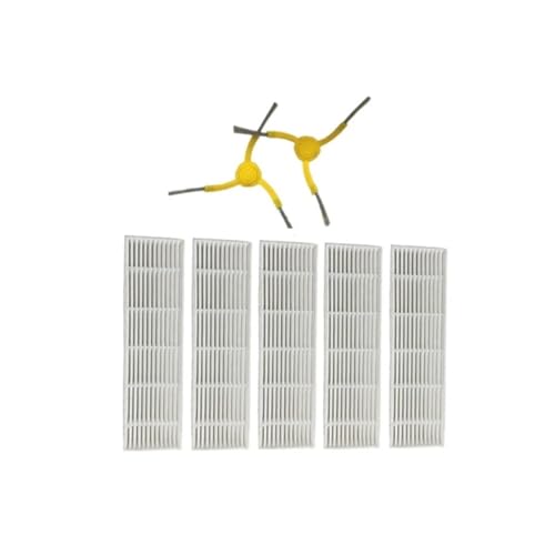 SHUDKBNX 5X HEPA Filter 2X Side Brush for dibea D500 D500A Pro D500A Turbo D500B Robotic Vacuum Cleaner Spare Parts Replacement Brushes