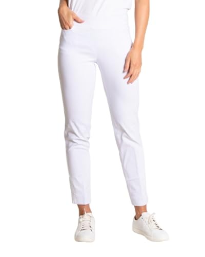 SLIM-SATION Women's Ankle Pant (White,12)