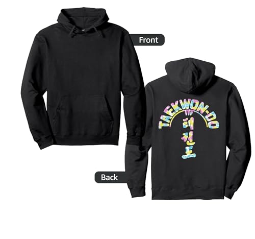 ITF Taekwon-Do Summer Rainbow Tie-Dye Pullover Hoodie