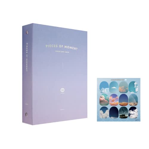 Aesthetic Simple Lovely Korean Hard Cover Photo Album Collect Book for kpop photocards, polcos, polaroids, business cards, trading cards, couples - 40 sheets, 160 sleeves in 4 Colors (Lavender)