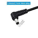 GINTOOYUN 2 Pack 90 Degree DC Power Pigtails Cable, Right Angle DC 5.5mm x 2.1mm Male Plug to Bare Wire Open End Power Supply Replacement Repair Cord, for Monitors, LED Strip Light, Camera,3FT 1m