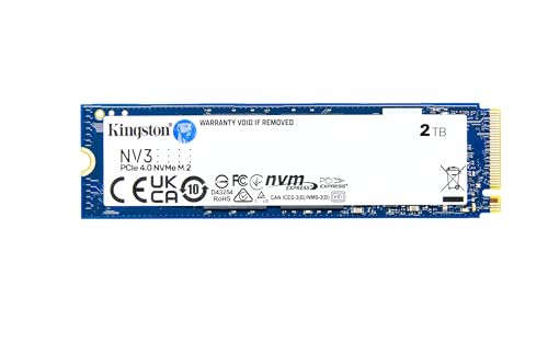 Kingston NV3 2TB M.2 2280 NVMe SSD | PCIe 4.0 Gen 4x4 | Up to 6000 MB/s | SNV3S/2000G