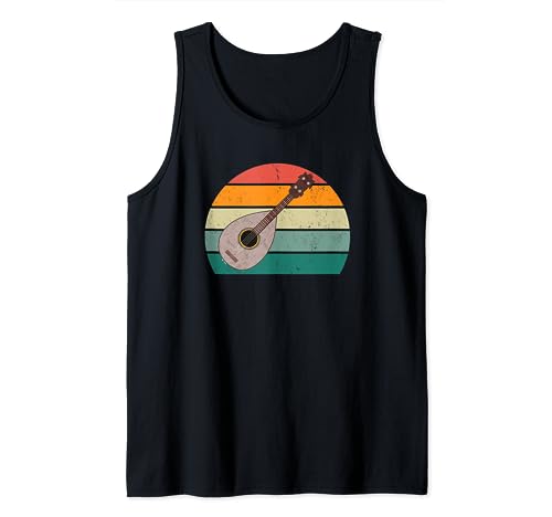 vintage silhouette sunset banjos banyo retro sunset banjo Tank Top