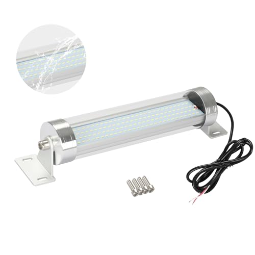 Xapolu 11in LED Machine Work Tube Light with 360° Adjustable Bracket, 14W 6500K 110-220V, IP67 Industrial Lighting Machine Tool Working Lamp for Lathe, Sewing, CNC, Drilling Machine