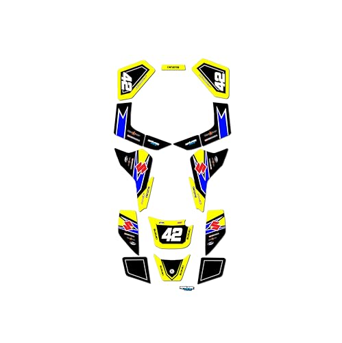 Kalair GFX Graphics Kit for Suzuki LT 80 (All Years) Factory Series - ATV UTV Dirt Bike Stickers, Quad Dirtbike Racing Decal Automotive Motocross Accessories no-Plastics