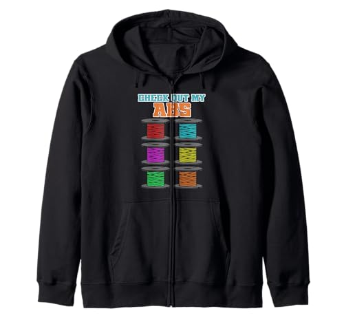 Schau Dir Meine Abs An - 3D Printer Filament Zip Hoodie