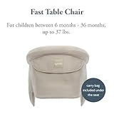 Inglesina Fast Table Chair, Cream - Portable Baby High Chair - for Babies & Toddlers 6-36 Months - Collapsible Design - Fits Tables 0.8'' to 3.5'' Thick - Compact & Easy to Use - Travel Bag Included