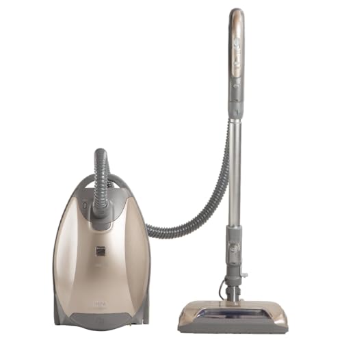 Kenmore Elite 81714 Pet Friendly Ultra Plush Lightweight Bagged Canister Vacuum with Pet PowerMate, HEPA, Extended Telescoping Wand, Retractable Cord, and 3 Cleaning Tools-Champagne