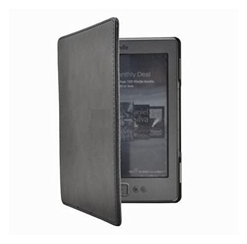 HAPPYA Cases for Kindle 4th and 5th Generation E-Book Reader - 6 Inch Leather Cover for 2011 and 2012 Model (Black)