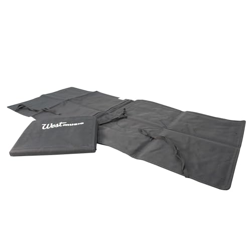 West Music WMBB1 Orff Bar Storage Bag Set - Set of 2 Padded Bags for Xylophone/Metallophone Bars, with 8 Protective Sleeves Each, Roll-up Design with Tie Closures for Safe Transport & Storage