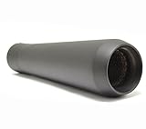 13" Big Mouth Reverse Cone Stainless Steel Muffler Megaphone Black 2.5" Inlet ID by Niche Cycle Supply