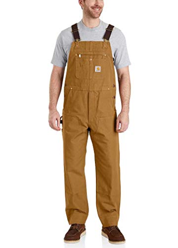 Carhartt Men'sRelaxed Fit Duck Bib Overall Carhartt Brown,L32-W34