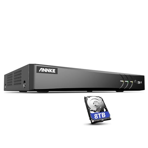 ANNKE 4K 8 Channel AI DVR with Human/Vehicle Detection, 5-in-1 H.265+ Security Digital Video Recorder Works with Alexa, Supports 8CH Analog and 4CH 8MP IP Cameras for Home CCTV System, 8TB Hard Drive