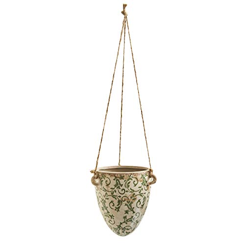 2ft. Tuscan Hanging Ceramic Scroll Planter