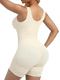 SHAPERX Tummy Control Shapewear for Women Fajas Colombian Post-Surgery Full Body Shaper Bodysuit with Butt Lift and Compression, SZ7302-Beige-2XL