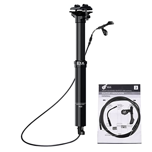 EXA Form 900i 30.9mm Dropper Post with Remote Lever and Cable Kit MTB/Ebike Internal Routing Dropper Seatpost for Mountain Bike(125mm Travel)-395mm Length