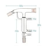 stonylab Glass Short Path Distillation Head, Borosilicate Glass Short Path Distilling Apparatus with 19/22 Joints and Hoses for Laboratory Lab Supply