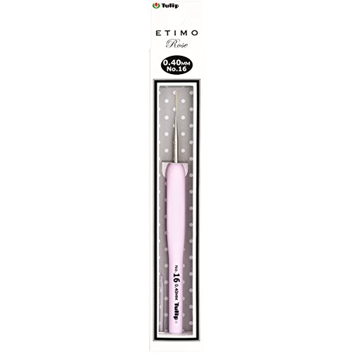 Tulip Needle Company TEL-16E Etimo Rose Steel Crochet Hook-Size 16/.4mm