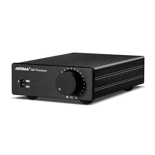 AIYIMA A07 Premium TPA3255 Power Amplifier 300Wx2 HiFi Class D Amp Mini 2 Channel Stereo Amplifier for Desktop Bookshelf Speaker Home Audio Theater System with DC 32V Power Adapter (A07)