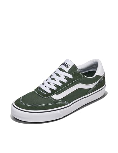 Vans Men's Brooklyn LS Shoe | Low-Top Sneakers for Everyday Wear, Walking, Work & Fashion, Suede/Canvas Dried Kelp, 14