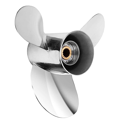 VIF 13 1/2 x 15 Boat Propeller for Yamaha Engines OEM Upgrade Stainless Steel Outboard Motors 60/70/75/80/85/90/100/115 HP 15 Tooth, RH,14p 15p 17p 19p 21p (13 1/2 x 15)