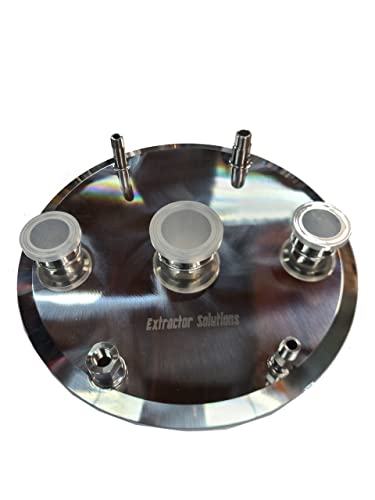 12″ Tri-Clamp Lid with Tri-Clamp and NPT Connections