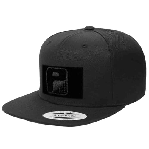 Pull Patch Flat Bill Premium Snapback Hat | Black Baseball Tactical Cap | 2x3 in Loop Surface to Attach Morale Patches