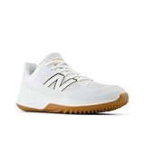 New Balance Men's Fresh Foam 3000 V7 Turf-Trainer Baseball Shoe, White/Black, 8.5