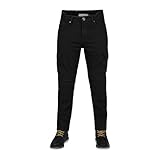 Men Motorcycle Jeans Motorbike Protective Pants Reinforced Denim Trousers Kevlar Protective CE Approved Removable Armored (US, Waist Inseam, 34, 30, Black Stone Wash)