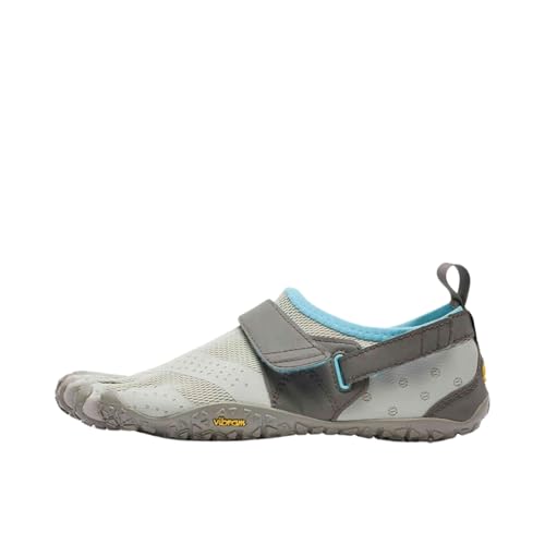 Vibram Women's FiveFingers V-Aqua Water Shoe, Light Grey/Blue, 41 EU / 9-9.5 US