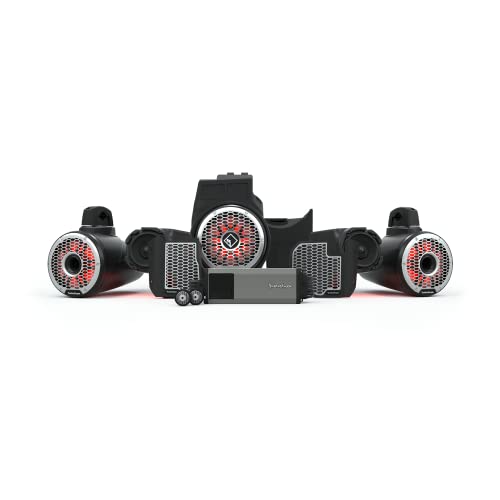 Rockford Fosgate RZR19RCPXP-STG6 Audio Kit: Ride Command Interface, 1500-Watt Amp, Front Speakers & M2 Tweeters, M2 Color Optix 10” Subwoofer & M2 8” Rear Speakers for Select RZR Pro XP Models (2019+)