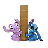 Enesco Disney Showcase Lilo and Stitch Hugging Angel Bookholders Bookends, 5.5 Inch, Multicolor